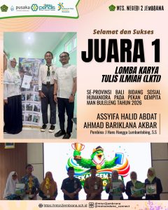JUARA 1 LOMBA KARYA TULIS ILMIAH (LKTI)