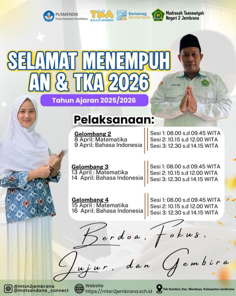 SELAMAT MENEMPUH AN & TKA 2026