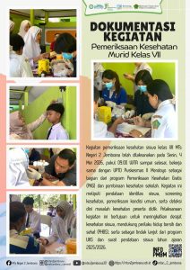 KEGIATAN PEMERIKSAAN KESEHATAN MURID KELAS VII